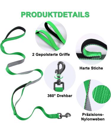 Demigreat 1.5m / 3m / 5m Dog Training Leash - Padded Handle Robust Long Line for Small to Large Dogs 10ft Green - International Shipping Available - Buy Online on GoSupps.com