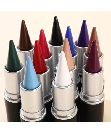  Chaies Waterproof Gel Eye Liner Pencil Eye Liner Stick | Quick Dry Matte Eyeliner 12 X Eye Liner Natural Cream Waterproof and Stain Resistant for Liner and Eyeshadow - Buy Online on GoSupps.com