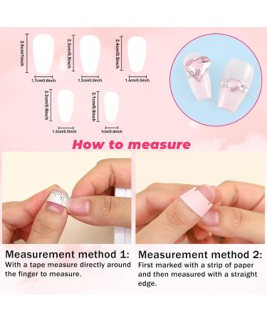 Sethexy Handmade French Long Coffin False Nails - 3D Crystal Love Heart Design Salon Quality Press-On Acrylic Nail Art for Women & Girls International Shipping - Buy Online on GoSupps.com