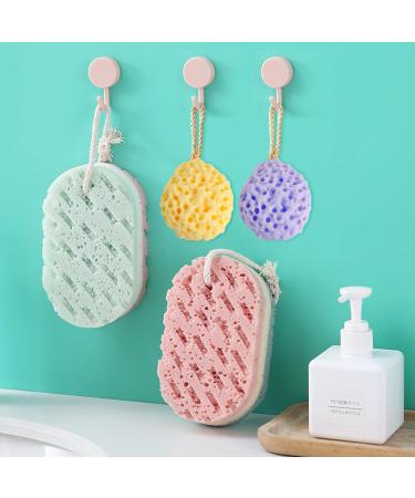 4-Pack Bathing Sponge Balls | Body Peeling & Cleaning | Unisex Skin Exfoliation for a Refreshing Clean - Buy Online on GoSupps.com