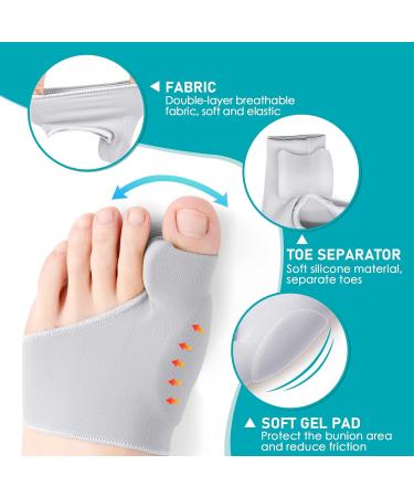 Hallux Valgus Socks Hallux Valgus Corrector Hallux Valgus Toe Separator Corrector Splint with Gel Pad Elastic and Soft Ba - Buy Online on GoSupps.com