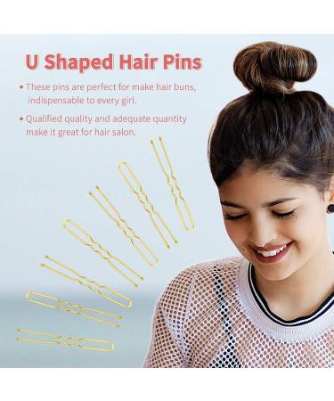 Bun Pins U Shaped Hair Pins Hair Pins 50 PCS Bobby Pins Hair Clips Hair Styling Pins for Women Girls (Blonde-U) - Buy Online on GoSupps.com