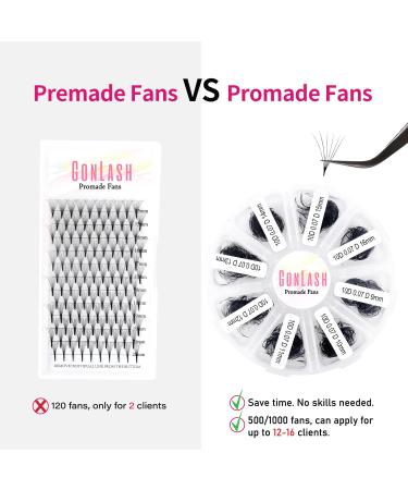 Shop GON Lash 1000 Fans Tray - Premium Volume Lash Extensions | Mixed Length Premade Fans | 5D D Curl 9-16mm - International Shipping Available - Buy Online on GoSupps.com
