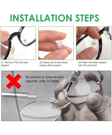 10 Pairs Silicone Nose Pads - Non-Slip Glasses & Sunglasses Accessories - Comfortable Pressure-Reducing Clear Pads - Buy Online on GoSupps.com