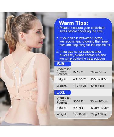 Women's Adjustable Back Brace for Posture Correction and Pain Relief - Small/Medium 27-37 - Buy Online on GoSupps.com