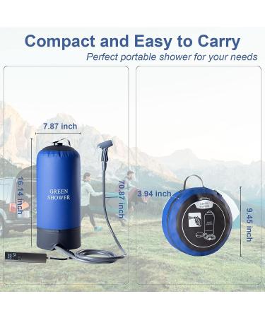 Glolaurge Portable Solar Shower with Electric Pump - 4 Gallons Beach Trip, Camping, Hiking - Buy Online on GoSupps.com