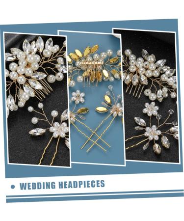 minkissy 5 Sets Hairpin Bridal Hair Combs Pearl Hair Combs Decorative Headpiece Decorative Hair Combs Wedding Decorations for Ceremony Hair Decor Accessory Zinc Alloy Horse Eye Bride - Buy Online on GoSupps.com