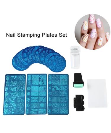 Nail Stamp Panels Set | Professional Nail Art Stamping Plates with Flower Forest Designs | International Shipping - Buy Online on GoSupps.com