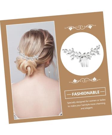 DOITOOL rhinestone side comb decorative hair combs manual comb hair rhinestone clips for hair Glass Miss hair comb Hair piece bride hair comb clips European and American hairpin - Buy Online on GoSupps.com
