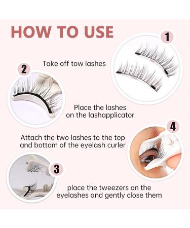 Landrain Magnetic Eyelashes Without Eyeliner Reusable Magnetic Eyelashes No Glue or Liner - Buy Online on GoSupps.com