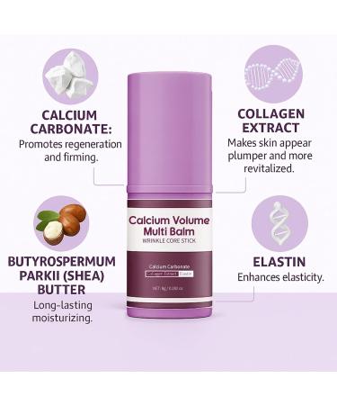 Calcium Balm Stick 2PCS Calcium Volume Multi Balm Korean Collagen Solid Skincare All In One Moisturing Multi Stick - Suitable for All Skin Types - Buy Online on GoSupps.com