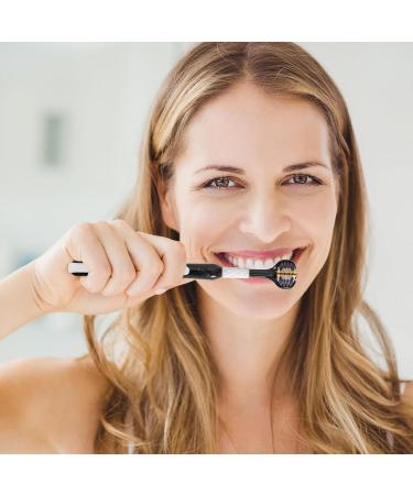 Buy Ergonomic Black Toothbrush with Soft Bristles | Non-Slip Design | 3-Sided Sensory for Sensitive Gums - Shop Internationally - Buy Online on GoSupps.com