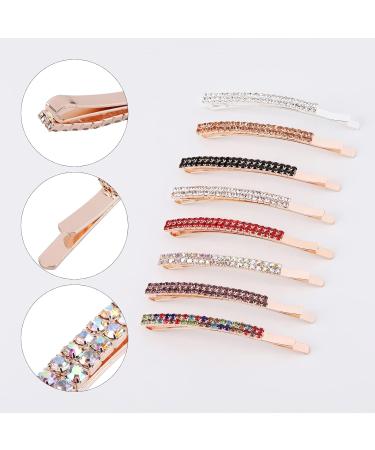 18-Piece Rhinestone Bobby Pins - Crystal Hair Clips for Women and Girls - Stylish Hair Barrettes in Multi Colors - Buy Online on GoSupps.com