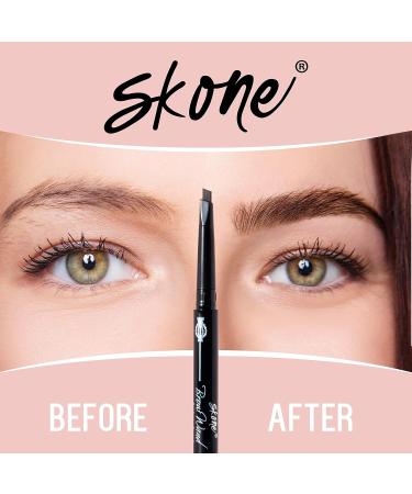 Skone Cosmetics Brow Wand Eyebrow Pencil - Chocolate 0.1 oz | Retractable & Waterproof Brow Liner for Sleek Brunette Eyebrows - Buy Online on GoSupps.com