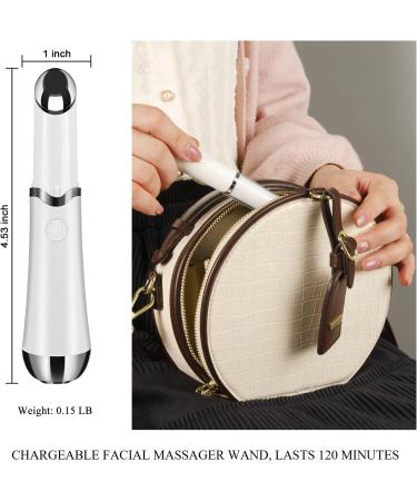 Ideal Swan Eye Massager Wand - Rechargeable Facial Massager for Dark Circles, Eye Bags, Puffiness - White - Buy Online on GoSupps.com