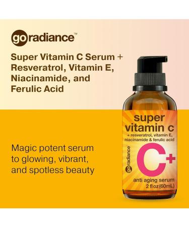 Go Radiance Hyaluronic Acid Serum 4oz Super Vitamin C Serum 2oz - Buy Online on GoSupps.com