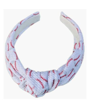 J&J Boutiques Baseball knotted Headband for Girls and Women A2- Big Girls/Women Baseball Headband - Knotted A-One Size Fits All