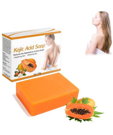 Lovelycat Savon de papaye claircissant la peau le savon de papaye contenant de l'acide hyaluronique r tinol am liore le teint in gal et hydrate le corps et le visage (1PC)