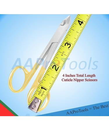 AAProTools 4 Gold Cuticle Scissor Nipper - Professional Grade Stainless Steel Cuticle Trimmer for Manicure Pedicure - Sharp Cuticle Remover for Travel - Buy Online on GoSupps.com