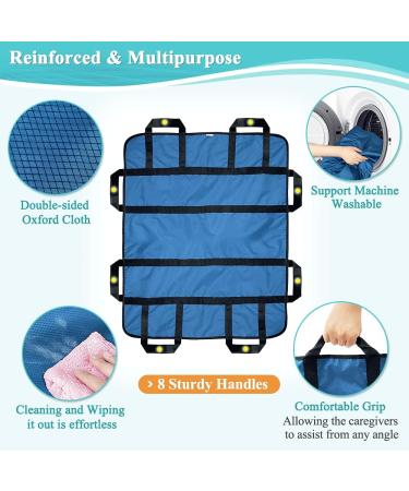 Positioning Bed Pad with Handles Hospital Sheets Transfer Board Belts Patient Lift Elderly Assistance Incontinence Mattress Sheets for Turning Lifting Repositioning Washable Underpads (48" x 40") - Buy Online on GoSupps.com