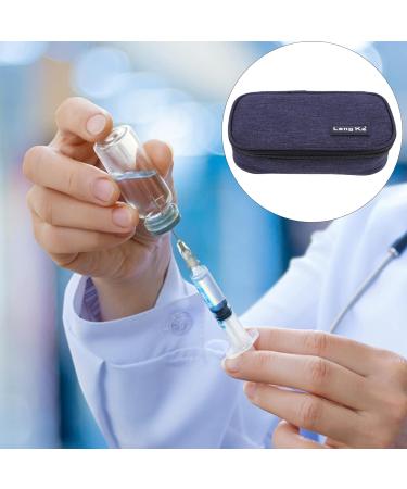 Healifty Insulated Diabetic Insulin Cooler Bag - Portable Organizer for Insulin Pens & Vials - Navy - Buy Online on GoSupps.com