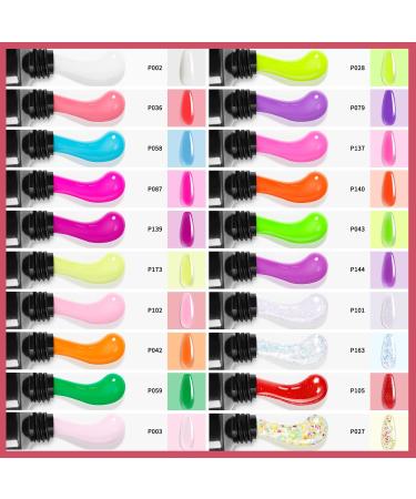 Morovan Poly Gel Nail Kit - 20 Colors Poly Gel Extension Set for Art Nails - DIY Manicure Kit for Beginners - Pink Poly Gel Color Packs - Buy Online on GoSupps.com