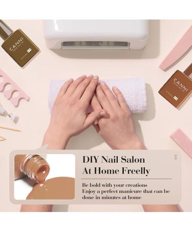 CANNI 6Pcs Hema-Free Nude Brown Gel Nail Polish Set - Dark Brown Fall Colors for DIY Home Salon & Holiday Gifts - 9ml Portable Nail Art Kit - Buy Online on GoSupps.com