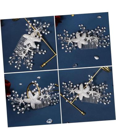 Ipetboom Starfish Side Hair Comb Tiara Bridal Hair Accessories Beach Hair Accessories Bride Hairpiece Comb Headband Girls Hair Accessory Wedding Headpiece Hair up Sweet Bridesmaid Alloy - Buy Online on GoSupps.com