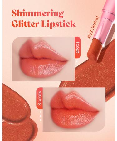 AMTS Tinted Lip Balm-Drama | Hydrating Glitter Lipstick for Dry Lips | Korean Beauty Moisture Lip Tint - Buy Online on GoSupps.com