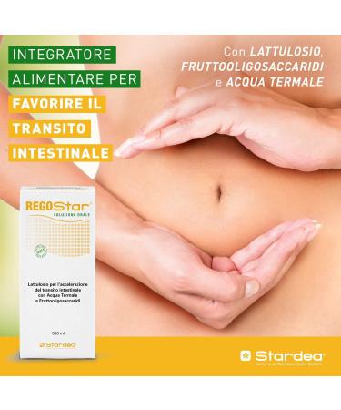  STARDEA SRL REGOSTAR ORAL SOLUTION | Acceleration Intestinal Transit | Constipation | Lattulose | Prebiotic Fibres | Thermal Water | Supplement | 300ml | Vanilla Flavour | Stardea - Buy Online on GoSupps.com
