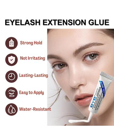 Black Eyelash Glue Duo Pack - 7g x 2 | Express Drying, Waterproof & Long-Lasting Lash Adhesive for Individual and DIY Eyelash Extensions - Buy Online on GoSupps.com