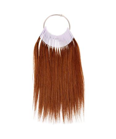 FRCOLOR 30pcs Hair Color Sample Rings and Hair Sample Ring with Hair Strand for Testing Color and Hair Strand for Coloring (Golden)
