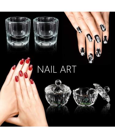 9Pcs Nail Art Brushes Dappen Dish Set - Acrylic Nail Liquid Powder Kit - Buy Online on GoSupps.com