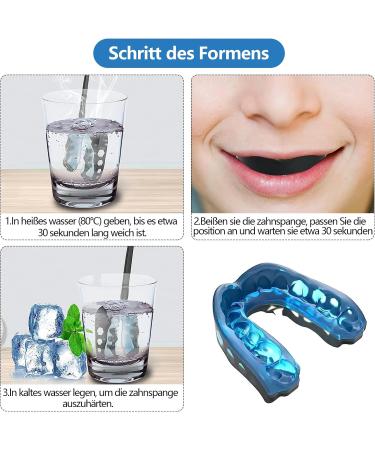 Premium 2-Piece Sports Mouth Guard Set - Tooth Protection for Football Boxing & Martial Arts - Adult Size (Blue/Black) - International Shipping - Buy Online on GoSupps.com