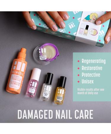 BELWEDER - Nail Care Kit: SOS Damaged Nails - 7.5 ml Regenerating Serum + 7.5 ml Express Exfoliating Gel + 5.5 ml Regenerating Wax + 7.5 ml Fortifying Nail Polish + 60 ml Gentle Remover - Buy Online on GoSupps.com