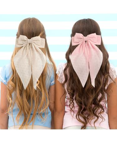 3PCS Big Hair Bow Clips for Women and Girls - Large French Barrette Bowknot Hairpin Set - Buy Online on GoSupps.com