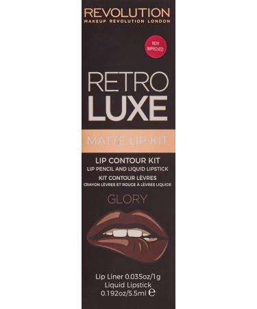 MakeUp Revolution Retro Luxe Matte Lip Kit - Glory | 2 Pieces Pack of 2 - Buy Internationally - Buy Online on GoSupps.com