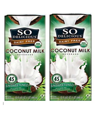 So Delicious Dairy Free - Organic Coconut Milk Beverage Organic Unsweetened, 32-Ounce