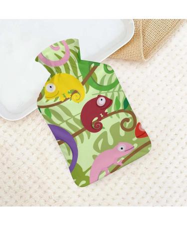Hot Water Bottle with Lid - Animal Print Rubber Hot Water Bag for Pain Relief Cramps Foot Warmer & Therapy - Buy Online on GoSupps.com