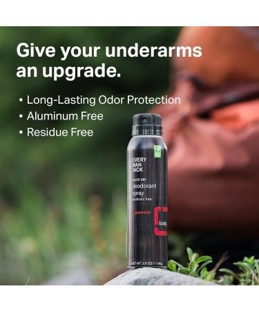 Every Man Jack Sandalwood Deodorant Dry Spray - Aluminum-Free & Long Lasting - 3.5 oz (Pack of 3) - Buy Online on GoSupps.com