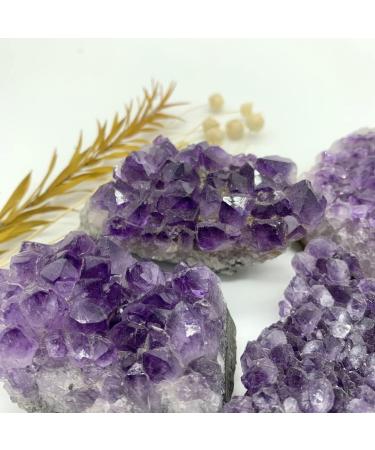 Natural Amethyst Cluster Raw Stones Ornaments Stones Purification GiftsOre Can be Used for (Size : 100-120grams) 90-100grams - Buy Online on GoSupps.com