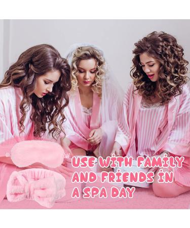 Jexine 24 Pcs Spa Headband Plush Sleep Eye Mask Bulk Set - Simple Style | Makeup Headband for Face Washing, Sleepover Party Supplies for Women - Buy Online on GoSupps.com