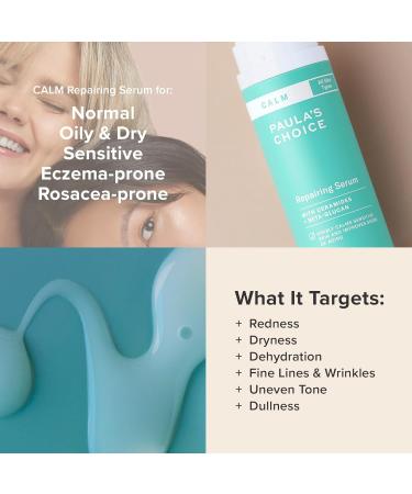 Paula s Choice CALM Repairing Serum for Sensitive Skin Calms + Soothes Redness Lightweight Hydration with Hyaluronic Acid for All Skin Types 1 Fl Oz - Buy Online on GoSupps.com
