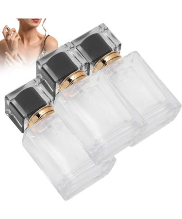 Syrisora 50ml Refillable Perfume Bottle Glass Spray Transparent Liquid Empty Atomizer Container (Black) - Buy Online on GoSupps.com