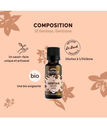 BIOFLORAL - 12 Gentian Gentiane BIO - 470 Granules - Volont - Fleur de Bach Authentique - Sans Alcool - Buy Online on GoSupps.com