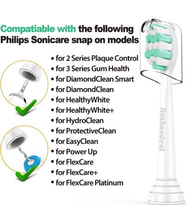 10-Pack White Jiuzhoudeal Toothbrush Replacement Heads for Philips Sonicare C2 Plaque Control ProtectiveClean Electric Toothbrush Heads HX9023 - Compatible with 4100 5100 6100 Models - Buy Online on GoSupps.com