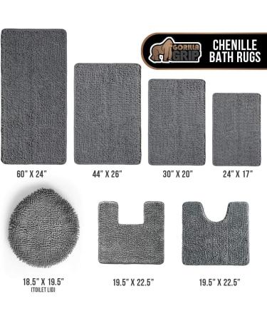 Gorilla Grip Shag Chenille Bathroom Toilet Lid Cover  Machine Wash  Ultra Soft Plush Seat Covers  Large Fabric Covers  19.5x18.5  Fits Standard Toilet Lids  Bath Room Accessories and Decor  Gray 18.5" x 19.5" Gray - Buy Online on GoSupps.com