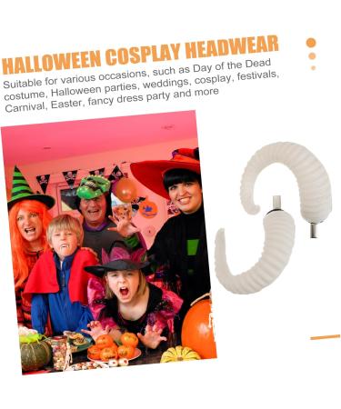 WOFASHPURET Pair Devil Horns Cosplay Devil Horn Hair Clips Black Horns Ram Horns Headband Clip on Horns Hair Clips Cosplay Goat Horns Headbands Unique Sheep Headband Women's White Props Fancy - Buy Online on GoSupps.com