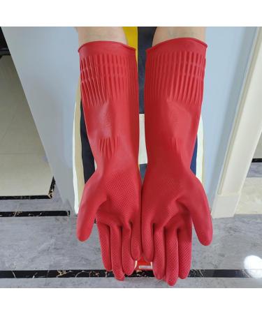 GIFZES Cleaning Gloves Full Hand Protection Gloves Waterproof Non-slip Dishwashing Gloves Heat-insulated Kitchen Cleaning Tool Red S - Buy Online on GoSupps.com