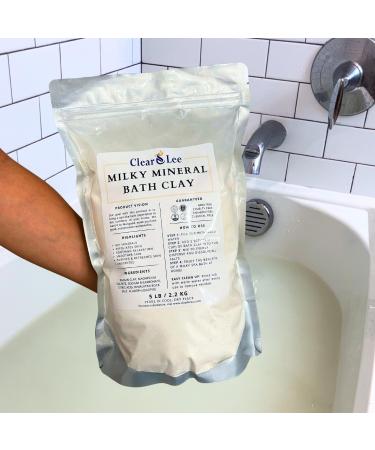 Milky Mineral Bath Clay | Kaolin Clay & Epsom Salt Soothing Bath Soak | Exfoliate & Relax | 5 lb (12-15 Baths) - International Shipping - Buy Online on GoSupps.com